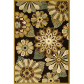 Fusion Funky Flower Dark Wine Rug
