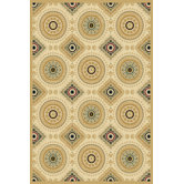 Paige Wheat Deco Medallion Rug