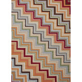 Colours I-O Red/Orange Zigzag Rug