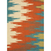 Colours I-O Red/Orange Abstract Rug