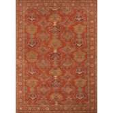 Poeme Red/Orange Floral Rug