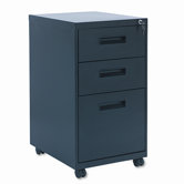 Three-Drawer Mobile Pedestal File, 15-7/8w x28-1/4h x19-3/4d, Black