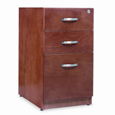 Verona Veneer Series Three-Drawer Pedestal File, 16w x22d x 28h, Cherry
