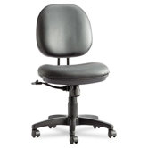 Interval Series High-Performance Swivel/Tilt Task Chair, Black Leather