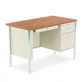 Single Pedestal Steel Computer Desk