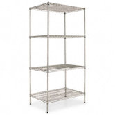 Four-shelf 36" W x 24" D Industrial Wire Shelving Starter Kit