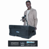 Amplipod Portable Podium PA System, 50-Watt Multimedia Amplifier w/3 Mic Inputs
