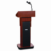 Presidential Plus Adjustable Wireless Column Lectern, 20 x 13 x 46-1/2, Mahogany
