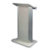 Gray Granite Lectern with Satin Anodized Aluminum