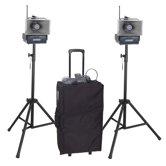Deluxe Half-Mile Hailer Kit with Wireless Powered Speakers
