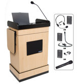 Wireless Multimedia Computer Lectern with Electret Mic