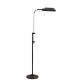 Pharmacy Floor Lamp with Metal Shade in Dark Bronze