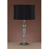 Canora Table Lamp with Fabric Shade in Crystal