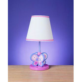 Butterfly Table Lamp with Shade in Multicolor