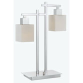 Bradenton Table Lamp with Glass Shade in Chrome