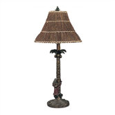 Monkey Table Lamp with Twig Shade