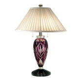 Haskell Crystal Table Lamp in Black Nickel