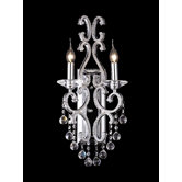 Richmond Park Two Light Wall Sconce in Polished Chrome