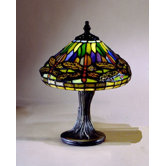 Miniature Dragonfly  Table Lamp in Antique Brass