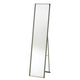 Alice Floor Mirror in Satin Steel