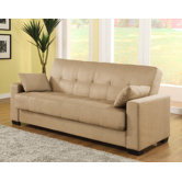 Casual Convertible Microsuede Storage Sofa