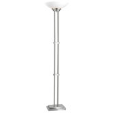 Halstead Torchiere in Brushed Steel