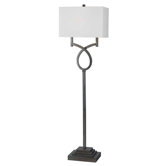 Tau Floor Lamp in Weathered Steel