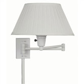 Simplicity 12" Swing Arm Wall Lamp in White