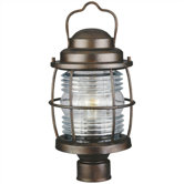 Beacon  Post Lantern in Gilded Copper