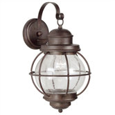 Hatteras  Medium Wall Lantern in Gilded Copper