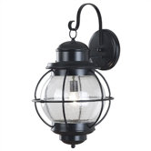 Hatteras  Extra Large Wall Lantern In Black