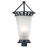 Beale Street  Outdoor Post Lantern in Textured Matte Black
