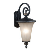 Leafston  Large Wall Lantern in Mercury Bronze