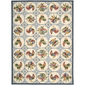 Country Heritage Ivory/Blue Novelty Rug