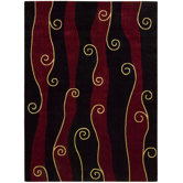 Parallels Black/Red Rug