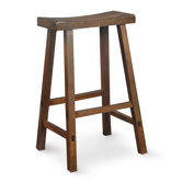 29" Saddleseat Counter Barstool (Distressed Walnut)