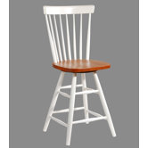Copenhagen 24" Spindleback Swivel Counter Stool in Heritage Pearl and Oak