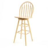 30.75" Windsor Arrowback Swivel Barstool (Natural)