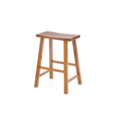 24" Saddleseat Counter Stool (Distressed Rustic Oak)