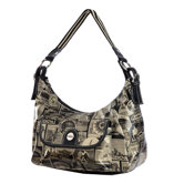 Travel Print Hobo Bag
