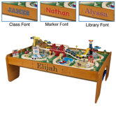Personalized Ride Around Town Train Set with Table
