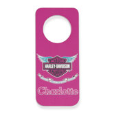 Personalized Harley Davidson Girls Door Hanger
