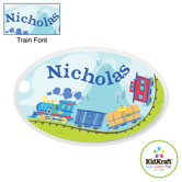 Personalized Train Oval Wall Plaque