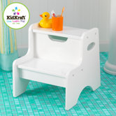 Two Step Stool in White