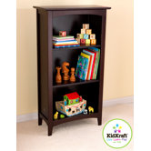 Avalon Three-Shelf Bookcase in Espresso