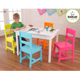 Highlighter Kids' 5 Piece Table and Chair Set