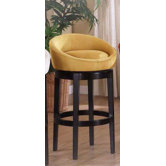 Igloo Microfiber Swivel Barstool in Yellow
