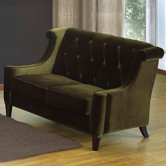 Barrister Velvet Loveseat