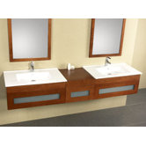 81"  Wall Mount Drawer Bridge Bathroom Vanity