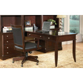 Kennett Square Table Peninsula Desk in Dark Chocolate